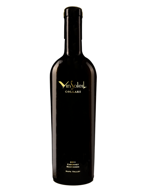 A product image of VinSoleil 2016 cabernet sauvignon wine from the Oak Knoll District of Napa Valley.